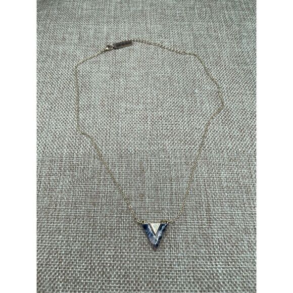Jane Marie Designer Triangle Shape Multi Color Necklace Gold Tone Chain - Picture 4 of 9